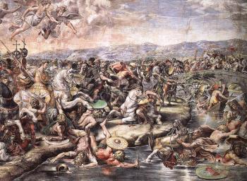 Raphael : The Battle at Pons Milvius, detail